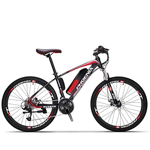Electric Bike : MIAOYO Electric Mountain Bike for Adult, 27 Speed 26 Inch Wheels, 36V Lithium Battery, High-Strength Steel Frame Offroad Electric Bicycle, c