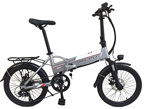 Electric Bike : Micargi 20 inch Folding Electric Bike with 7 Speed Shifter, Electric Bicycle with 36V 8.8AH Battery and 250W Motor Ebike for Adult (Matte grey)