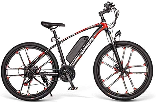 Electric Bike : min min Bike, 26" Electric Bike SM26 Ebike for Adults, 350W Electric Bicycle 48V 8AH Lithium-Ion Battery 3 Working Modes, with Professional 21 Speed Shifter, Suitable for Men Women