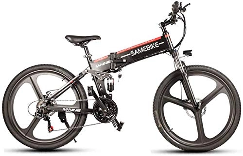 Electric Bike : min min Bike, 26'' Electric Mountain Bike for Adults 350W Ebike with Removable 48V 10Ah Battery 21 Speed Shifter
