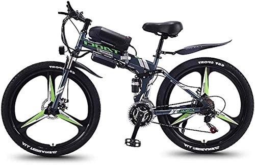 Electric Bike : min min Bike, Electric Mountain Bike, Folding 26-Inch Hybrid Bicycle / (36V8ah) 21 Speed 5 Speed Power System Mechanical Disc Brakes Lock, Front Fork Shock Absorption, Up To 35KM / H