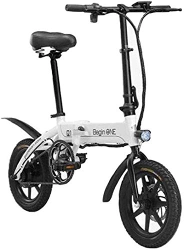 Electric Bike : min min Bike, Fast Electric Bikes for Adults Lightweight Aluminum Electric Bikes with Pedals Power Assist and 36V Lithium Ion Battery with 14 inch Wheels and 250W Hub Motor Fixed Speed Cruise