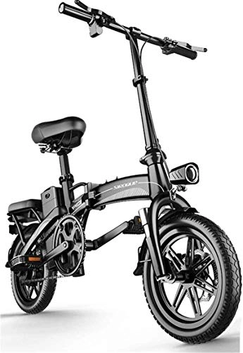 Electric Bike : min min Bike, Fast Electric Bikes for Adults Portable Easy to Store in Caravan, Motor Home, 14" Electric Bicycle / Commute Ebike, 48V Lithium-Ion Battery and Silent Motor E-Bike