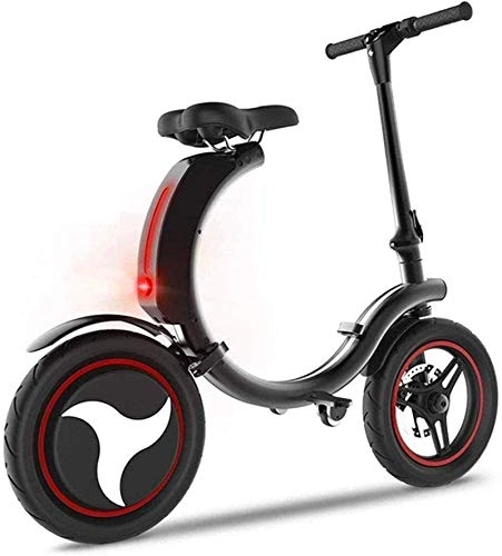 Electric Bike : min min Bike, Fast Electric Bikes for Adults Small Folding Lithium Battery for Electric Bicycles. Adult Two-wheeled Bicycle. The Top Speed Is 18km / H and 14-inch Pneumatic Tires
