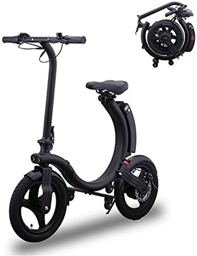 Electric Bike : min min Bike, Folding Electric Bicycle Foldable Ebike City Electric Bike with 250W Rear Hub Motor And 36V Adult Mountain Bicycle Foldable Snow Electric Bicycle Beach Cruiser
