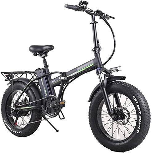 Electric Bike : min min Bike, Folding Electric Bike for Adults, Electric Mountain Bicycle 7 Speed Transmission Gears, 48V10AH Commute Ebike with 350W Motor for City Commuting Outdoor Cycling Travel Work Out