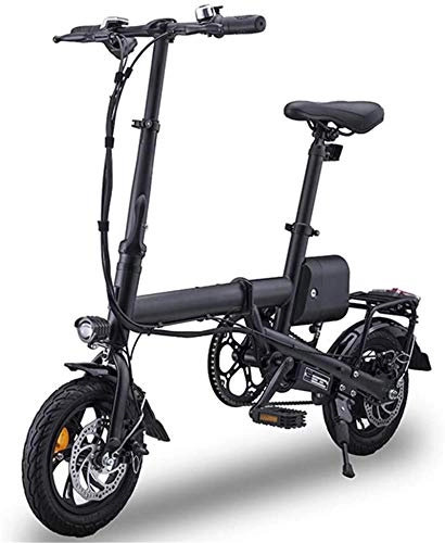 Electric Bike : min min Bike, Folding Electric Bike Lightweight Foldable Compact Ebike for Commuting & Leisure, 350W 12 Inch 36V Lightweight with LED Headlights, Maximum Load 100Kg