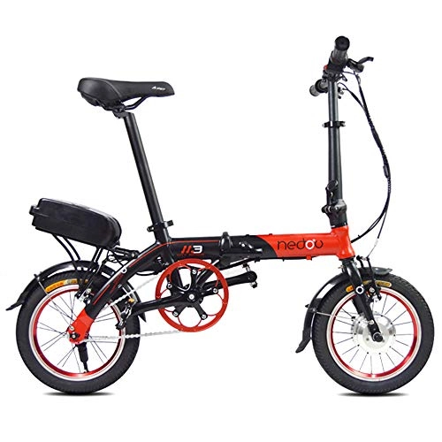 Electric Bike : Mini Electric Bicycle, Foldable Electric Bike, 36V 250W 17.5Ah with Front LED Light for Adult Female, C