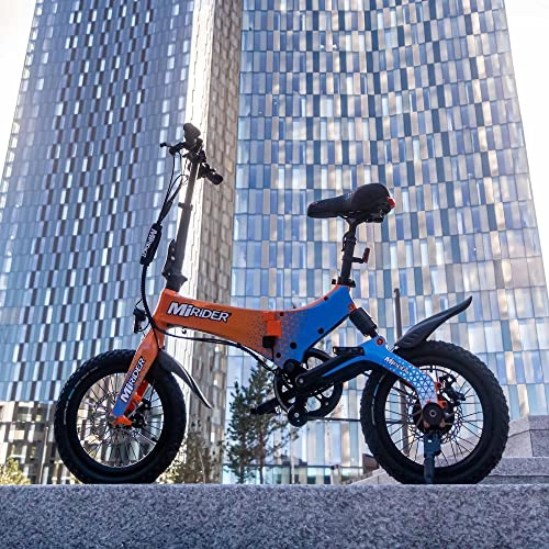 Electric Bike : MiRiDER One (2022 Edition) Folding Electric Bike - Lightweight Foldable eBike | Thumb Throttle With Pedal Assist (GEO Edition)