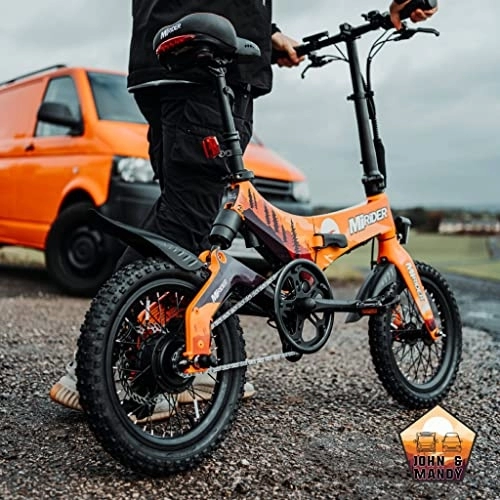 Electric Bike : MiRiDER One Folding Electric Bike 7AH - Lightweight Foldable eBike | Thumb Throttle With Pedal Assist (Adventure Edition)