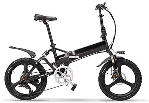 Electric Bike : MIYNTB Folding Electric Bike, Aluminum Alloy Frame Lithium Battery Bike Outdoors Adventure Adult Mini Folding Electric Car Bike Easy Folding And Carry Design, A