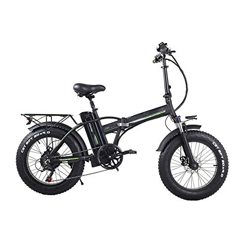 Electric Bike : MJYK 48V15AH 500W Electric Bike 20 '' 4.0 Fat Tire E-Bike Speed Snow MTB Folding Electric Bike for Adult Female / Male, Fashionable, Comfortable To Ride, Suitable for Adults And Teenagers