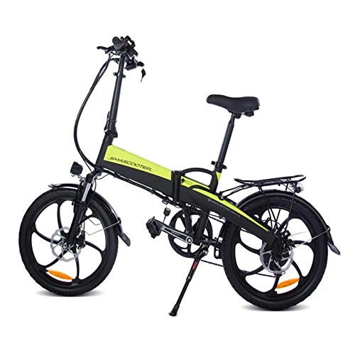 Electric Bike : Mlxy Folding Electric Bike, 20 Inch Adult Bicycle, Removable Lithium Battery, 7-speed Transmission, Backlit Display Meter, Suitable for Adults And Teenagers