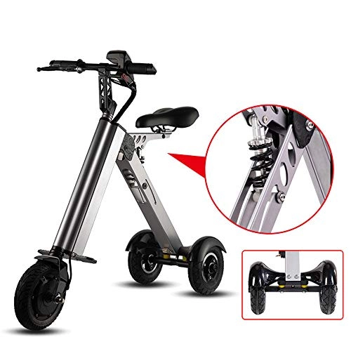 Electric Bike : MMBE Portable folding electric lithium battery bicycle mini adult men and women small travel battery car (can bear 120kg)