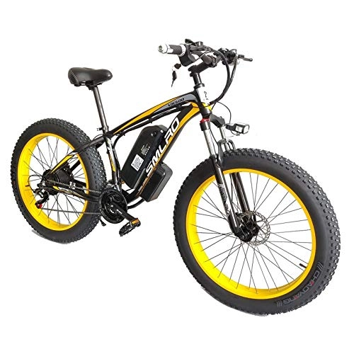 Electric Bike : MOLINGXUAN Electric Mountain Bikes, Lithium Battery Snow Bikes 26 Inches X 17 Inches 48V13AH Beach Electric Bike Motorcycle Power, C
