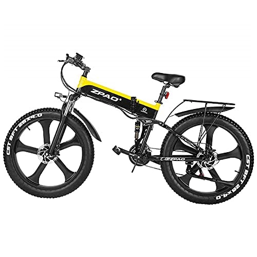 Electric Bike : MOME Fat tire electric bicycle 48V 1000W motorcycle snow electric bicycle, 26 x 4, 0 inch fat tires can enhance the friction of the road and make driving more stable