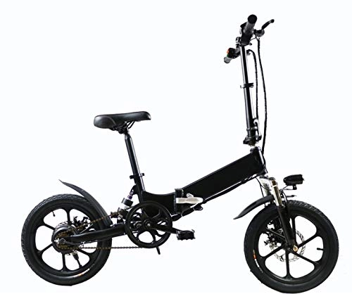 Electric Bike : Mosie Electric Bike Foldablke 16 inch E-bike Bicycle Adjustable Portable for Cycling