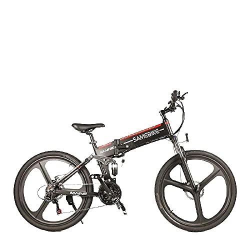 Electric Bike : Mountain Electric Bicycle, 26-Inch Folding Electric Car, 48V350W Lithium Battery Electric Vehicleadult Mountain Bike