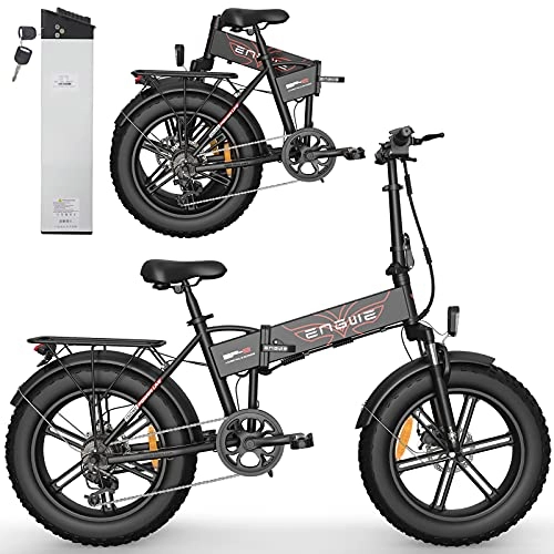 Electric Bike : MOye 750W Folding Electric Bike for Adults Fat Tire Mountain Beach Snow Bicycles 7 Speed Gear E-Bike with Detachable Lithium Battery 48V 12.8Ah, Black