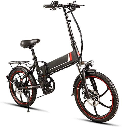 Electric Bike : MQJ Ebikes 20" Folding Electric Mountain Bike 350W Motor 48V 10.4Ah Lithium Battery 21 Speed 4 Working Modes E-Bike for Adults
