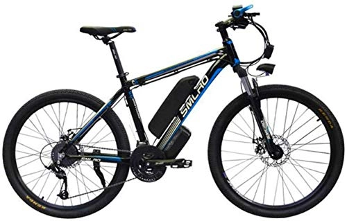Electric Bike : MQJ Ebikes 26" Electric Bike for Adults, Ebike with 1000W Motor 48V 15Ah Lithium Battery Professional 27 Speed Gear Mountain Bike for Outdoor Cycling, Blue, 1