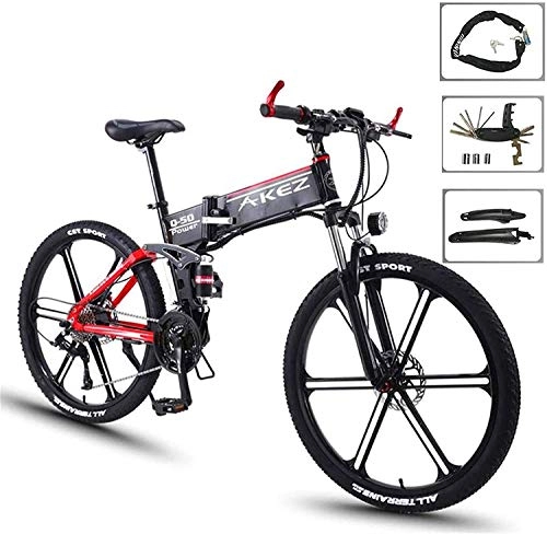 Electric Bike : MQJ Ebikes 26'' Electric Bikes, Mens Mountain Bike, Ebikes Magnesium Alloy Bicycles, with Removable Large Capacity Lithium-Ion Battery 36V 350W, for Sports Outdoor Cycling Travel Commuting, Black, 1