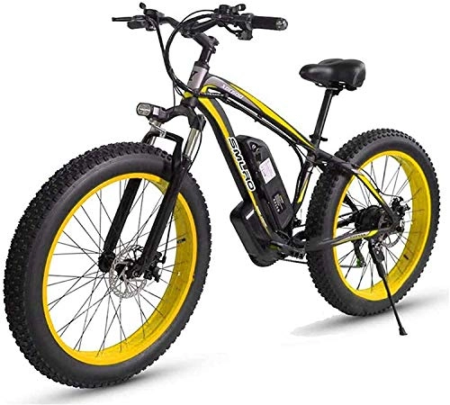 Electric Bike : MQJ Ebikes Desert Snow Bike 48V1000W Electric Bicycle.17.5Ah Lithium Battery, 4.0 inch Tire Hard Tail Bicycle, Adult Male Off-Road, D, 1
