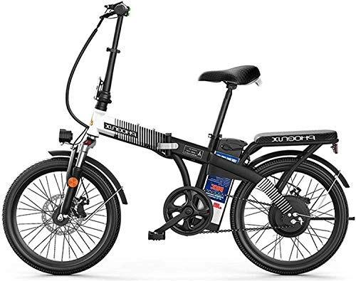 Electric Bike : MQJ Ebikes E-Bike 20 inch Tires Folding Electric Bike, 48V 8Ah Lithium Battery 250W Watt Motor Electric Bike for Adults City Commuting, Disc Brake, White, 1