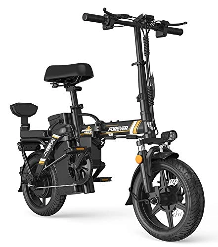 Electric Bike : Mqmh Smart Folding Electric Bicycles Fashion High-performance Bicycles High-end Electric Folding Bicycles Power-assisted Small Battery Cars Multifunctional Self-propelled Electric Bicycles