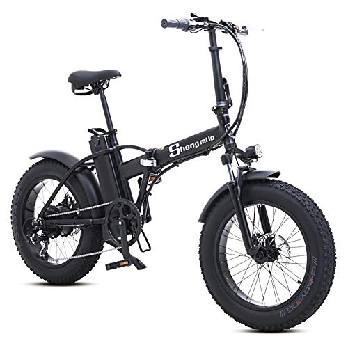 Electric Bike : MROSW Electric Bike 20 Inch E-Bike Electric Bicycle Snowmobile 48V500W Electric Folding Bike 4.0 Bike