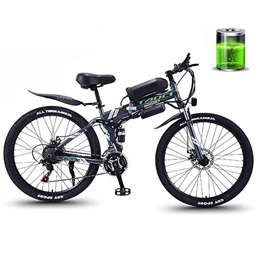 Electric Bike : MRSDBTL Electric Mountain Bikes for Adults, Foldable MTB Ebikes for Men Women Ladies, 360W 36V 13AH All Terrain 26" Mountain Bike / Commute Ebike, Bray spoke wheel