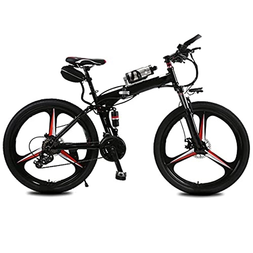 Electric Bike : Multi-purpose Adult 26 In Folding Electric Bike 21 Speed 36V 6.8A Lithium Battery Electric Mountain Bicycle Power-Saving Portable Comfortable Multiple Shock Absorption Assisted Riding Endurance 20-25