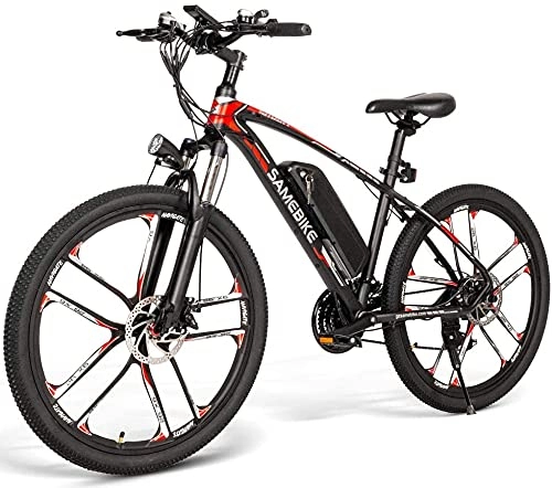 Electric Bike : MY-SM26 Electric Mountain Bike 26 Inch Wheel 48V 350W Ebike 3 Mode 21 Gang Shifter LCD For Adults(Color:black)