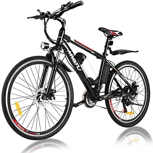 Electric Bike : MYATU 26" Electric Bike, Removable Lithium Battery, Up to 38 Miles, Shimano 21 Speed, Electric Mountain Bikes for Adults