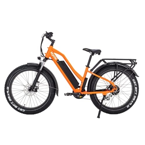 Electric Bike : Mycle Commander Ebike For Adults | Anti-Puncture Fat Tyres 26 inch | 60km Range | 250w 48V Electric Bicycle For Men & Women | Colour Display | Pedal Assist | 3 Colours
