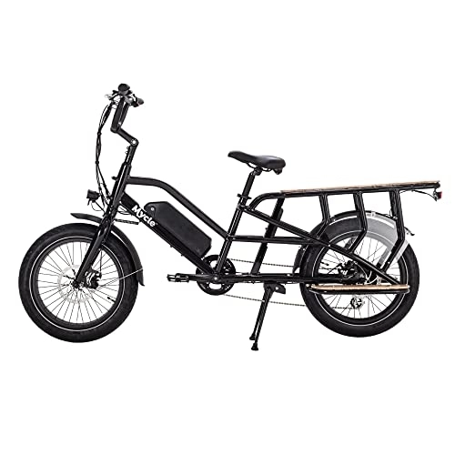 Electric Bike : Mycle Electric Bike for Adults | E-Bike Pannier Rack | Family Electric Bike | Puncture Proof Bike Tyres | Shimano Gears 7 Speed | 120km Range | LED USB Display | Pedal Assist (60km Battery, Black)
