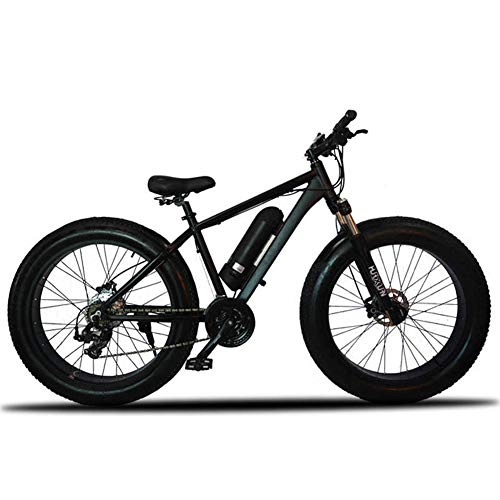 Electric Bike : MYRCLMY Adult Bicycle, 26-Inch 21-Speed 350W Wide Tire, Electric Snow And Beach Tourism, Lithium Battery Electric Power Bicycle, Aluminum Alloy Material, D