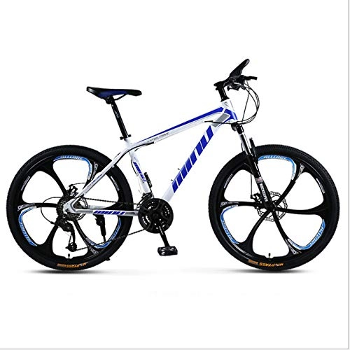 Electric Bike : MZBZYU High-Carbon Steel Hardtail Mountain Bike Double Disc Brake Adjustable Front Brake Adult Student
