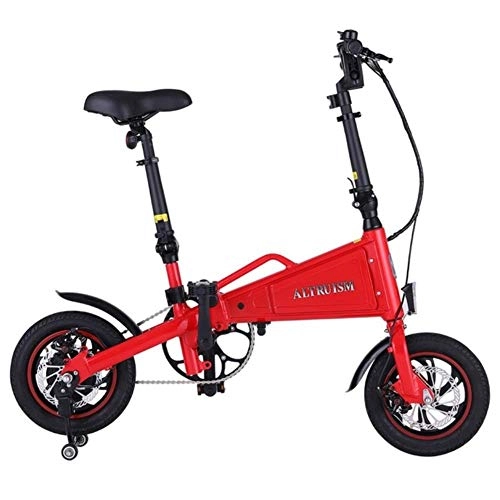 Electric Bike : MZLJL Mountain Bicycle, A1 36V*350W Aluminum Electric Bicycle Cycling Watertight Frame Inside Li-on Battery Folding ebike, Red, China