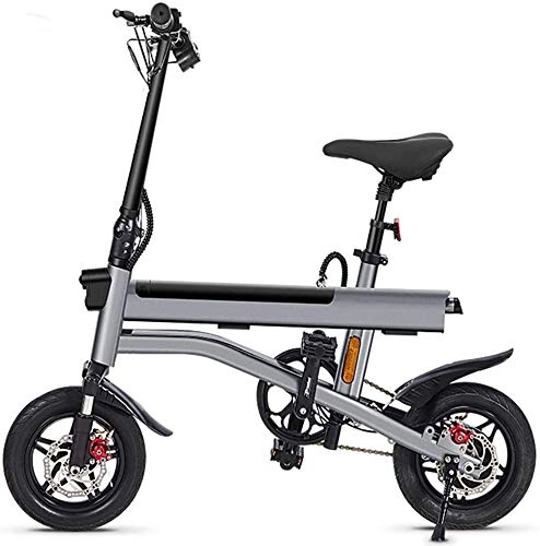 Electric Bike : N\A ZGGYA Electric Bicycle Aluminum Alloy Frame With 12-inch High-speed Gear Motor, Two-stage Disc Brake System, Folding Electric Bicycle For Adults