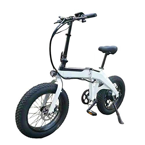 Electric Bike : N / D Electric Bikes, Folding 7-Speed Flywheel Beach Snow Bicycle, 21.7 Mph Max Speed with 500W Motor 48V Lithium Battery 4.0 All-Terrain Tire, Built for Trail Riding