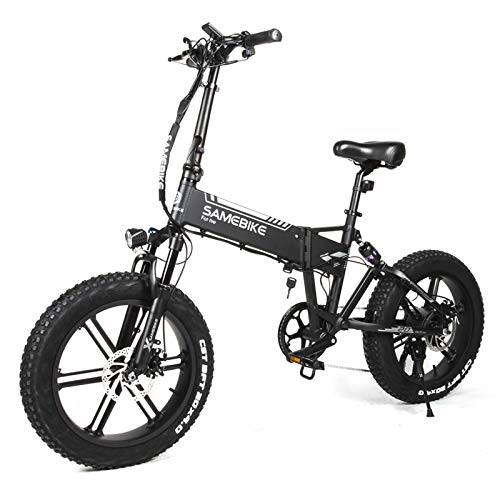 Electric Bike : N&F Electric Bikes for Adult, Magnesium Alloy Folding Electric Mountain Bike All Terrain, 20" 48V 500W 10Ah Removable Lithium-Ion Battery, Black (Black)