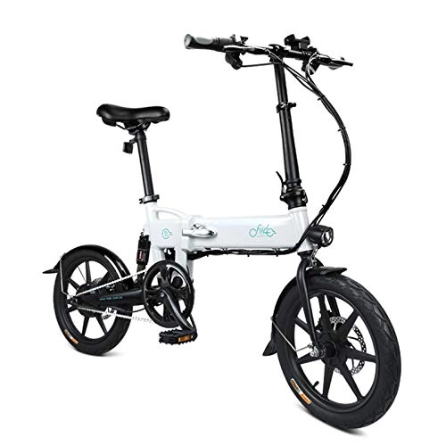 Electric Bike : N&F FIIDO d2 Electric Bikes for Adult, Aluminium Alloy Folding Electric Bike All Terrain, 16" 36V 250W 7.8Ah Lithium-Ion Battery (WHITE)