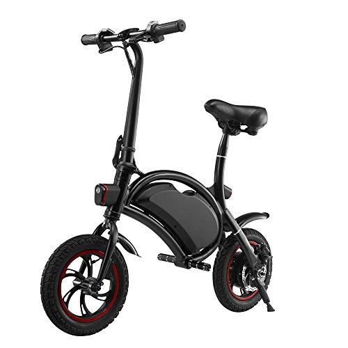 Electric Bike : NAMENLOS Lightweight Folding Electric Bike 350W 36V 4.4ah E-bicycle Scooter Max Speed Up to 19 MPH with 12.4 Mile Range, APP Speed Setting and Headlight, Black