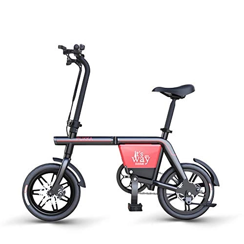 Electric Bike : NBWE Electric Bike aluminum alloy folding electric bicycle lithium battery electric car 14 inch moped mini driving bicycle