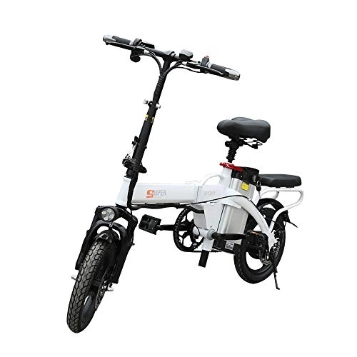 Electric Bike : NBWE Electric Bike Folding Electric Bicycles Small Adult Men and Women Mini Generation Driving Lithium Battery Battery Car