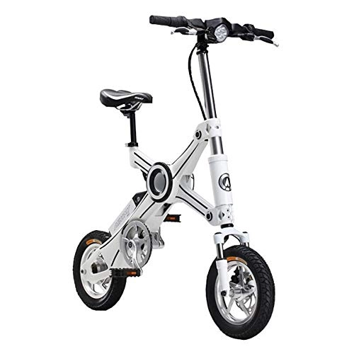 Electric Bike : NBWE Folding Electric Bicycle Lithium Battery Moped Mini Adult Battery Car Male and Female Small Electric Car Pure Electric 36V Wheel Bike