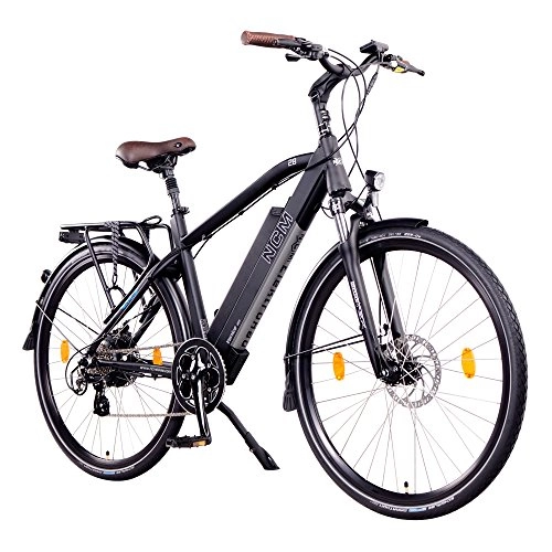 Electric Bike : NCM Milano, 28 inch urban electric bike, 250 W, Das-Kit rear engine, 48 V, 13 Ah, 624 Wh, Li-ion cell battery, white, DE248UI5700MB+MB4813H9517, Black