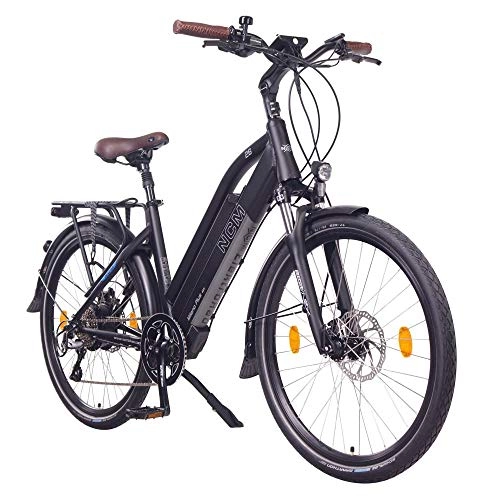 Electric Bike : NCM Milano Plus electric bike, Trekking E-bike, 250W, 48V 16Ah 768Wh Battery ... (Black 26")