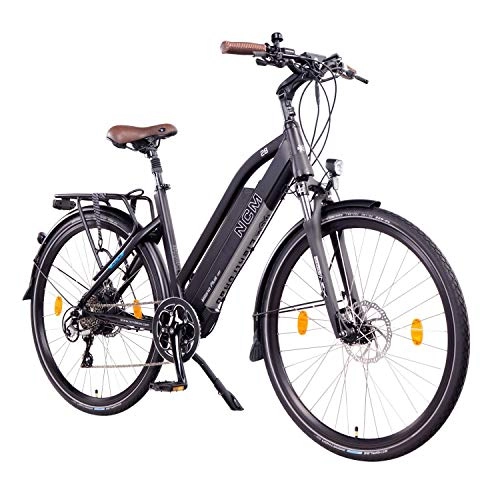 Electric Bike : NCM Milano Plus Trekking City E-Bike, 768Wh Battery, Hydraulic Brake, Black 26